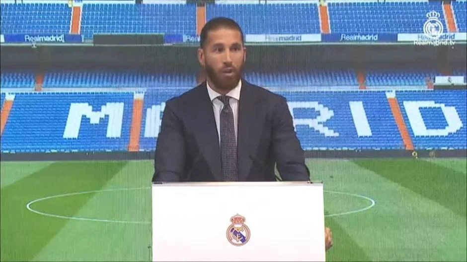 Un emocionado Sergio Ramos se despide del Real Madrid
