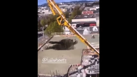 Video shows moment roof collapses at Victoria construction site