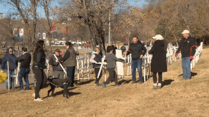 Field of Crosses welcoming students despite Alberta teacher strike