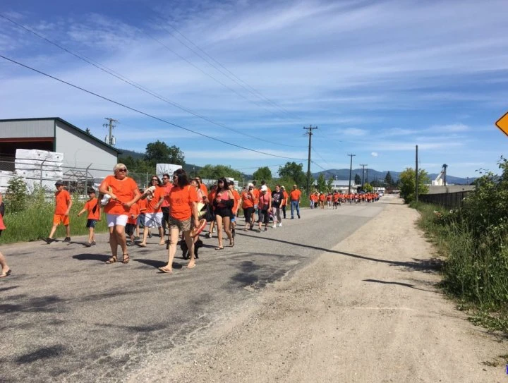 Hundreds march in Enderby, B.C. to mark National Indigenous Peoples Day