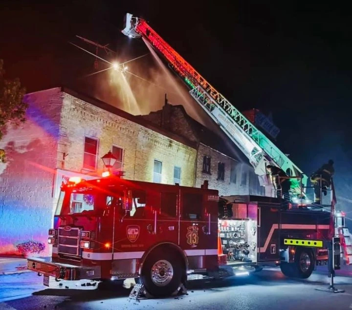 Multiple stations respond to significant fire in downtown Forest, Ont.