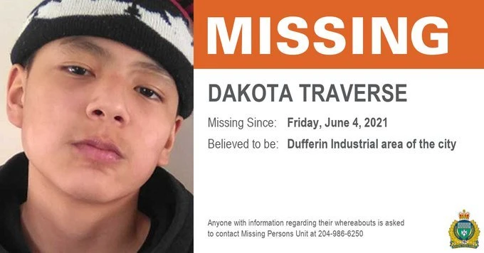 Winnipeg police looking for missing 14-year-old