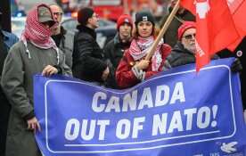 Anti-NATO protesters in Montreal demand Canada withdraws from alliance