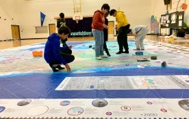 Hands-on map helps Edmonton students learn about Indigenous communities across Canada
