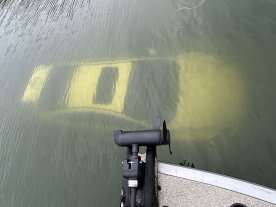 A car has been submerged in an Alberta lake for nearly 1 year