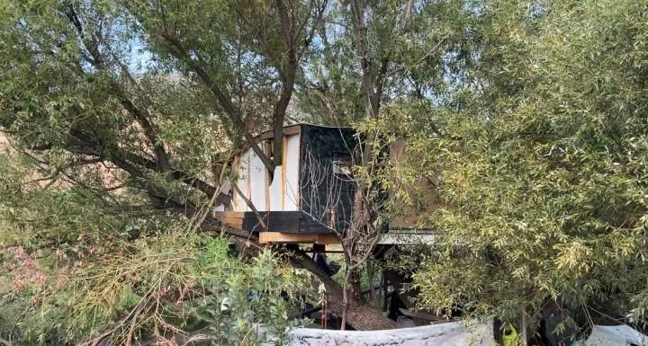 Unusual homeless encampment in Vernon draws a lot of attention