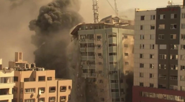 Media tower downed in Gaza housed Hamas electronic warfare site, Israel says