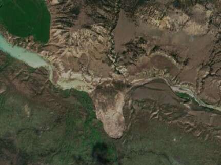 Satellite imagery shows B.C. landslide before and after dam formed