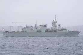 Why has China lodged a complaint with Canada over a warship?