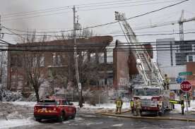 Massive fire damages former Bloomfield school buildings in Halifax