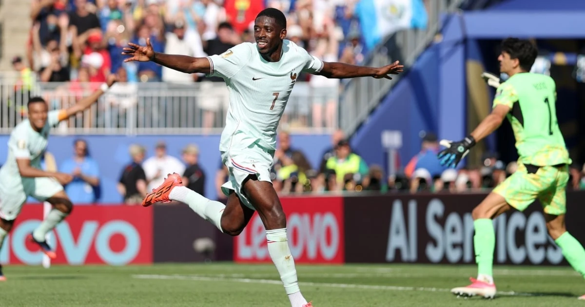 Ousmane Gol de Dembélé tras un disparo imparable para Yassine Bounou
