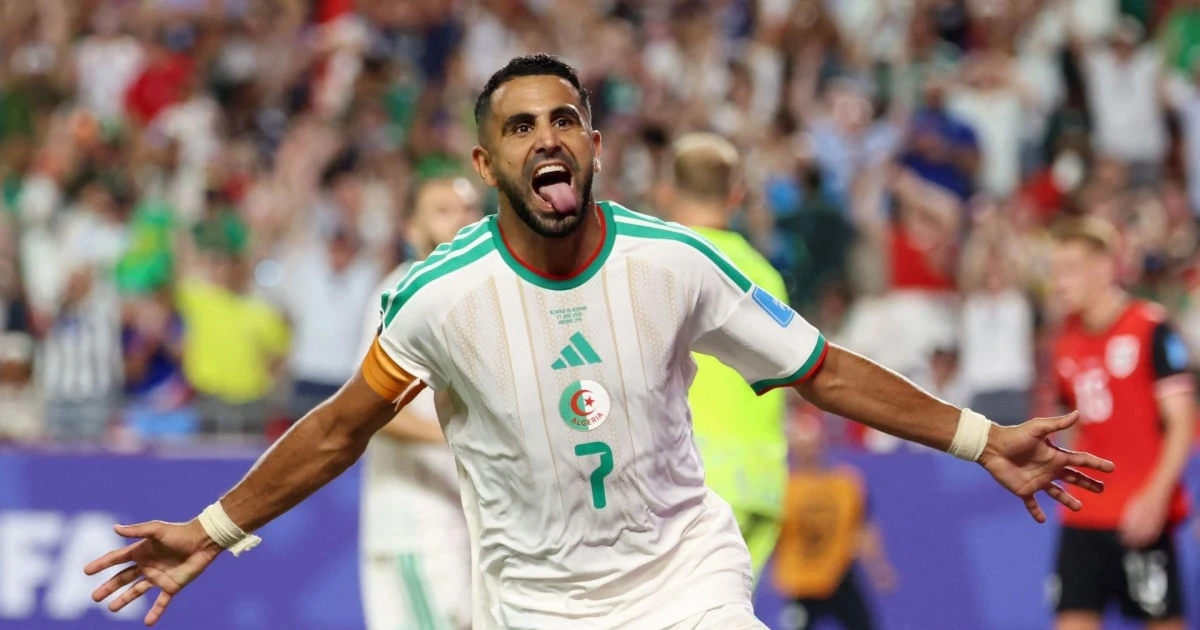 Riyad Mahrez aparece y logra el empate para Argelia contra Austria