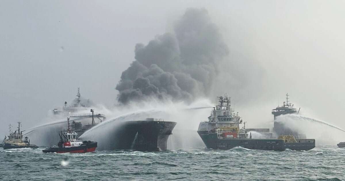 U.K. braces for environmental impact as ships burn in North Sea after collision