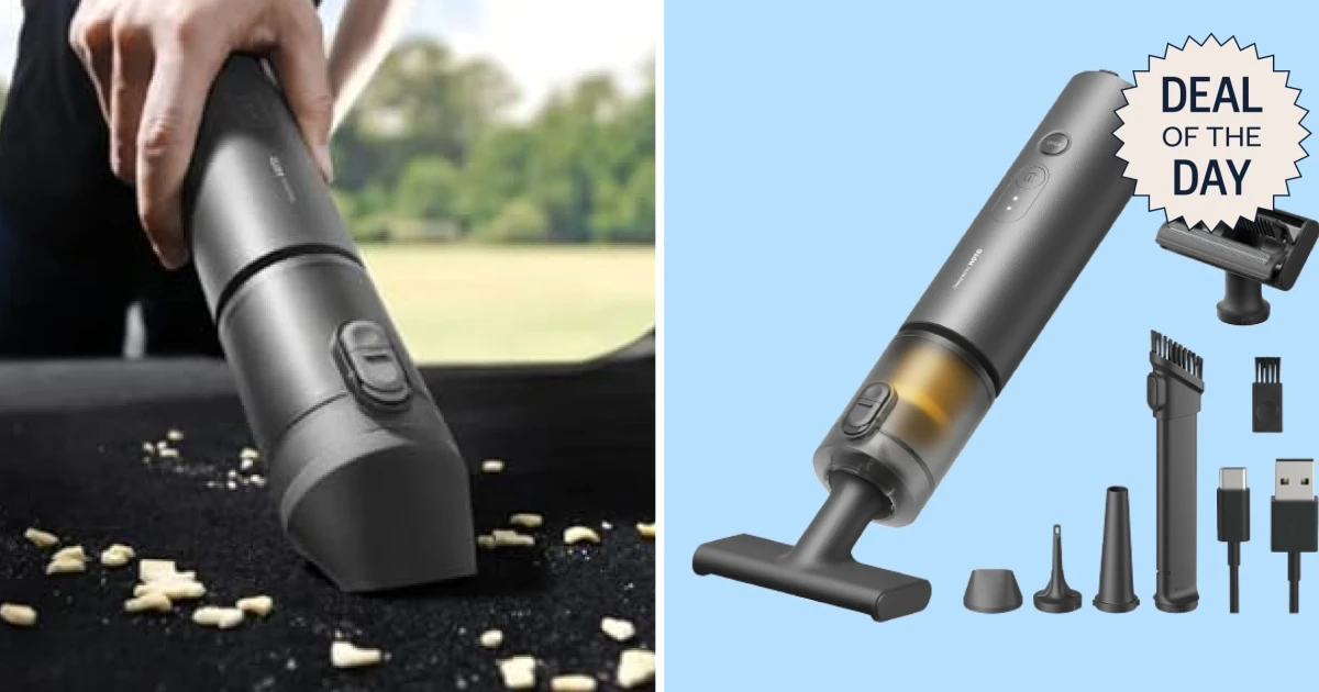 This lightweight Hoto Handheld Car Vacuum is 40% Off