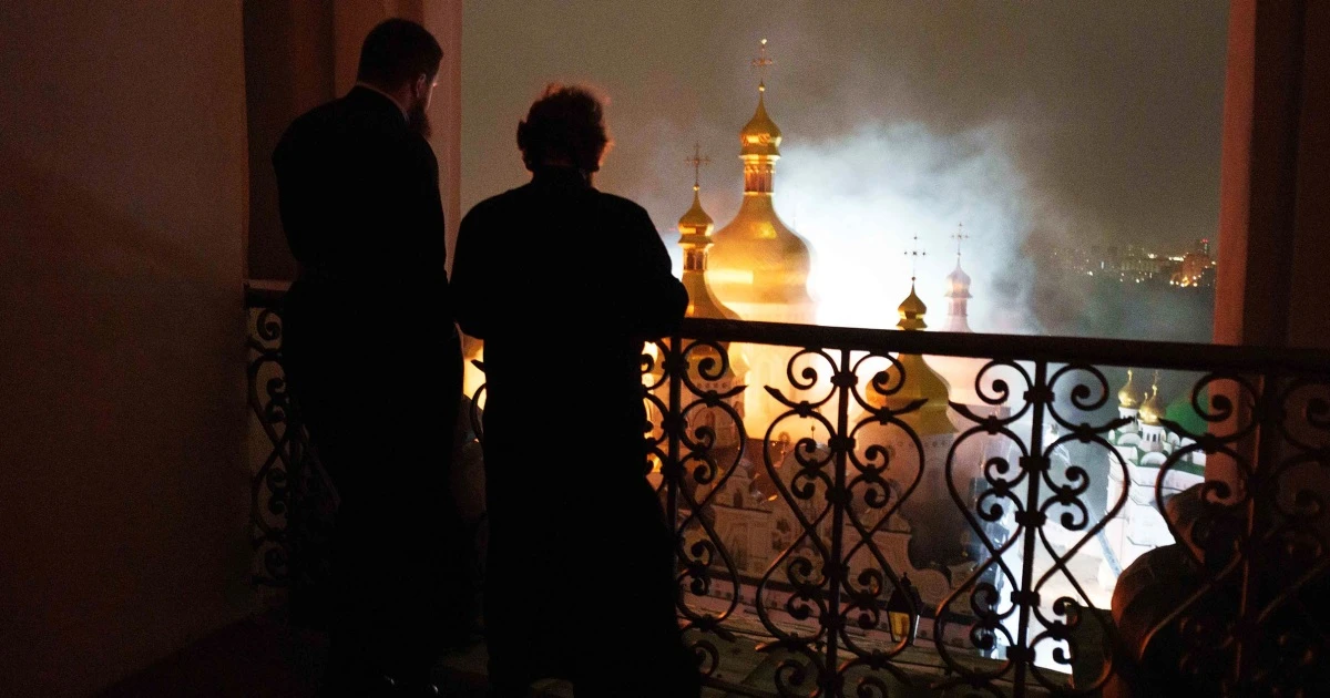 Deadly Russian attacks fuel blaze at centuries-old monastery in Kyiv
