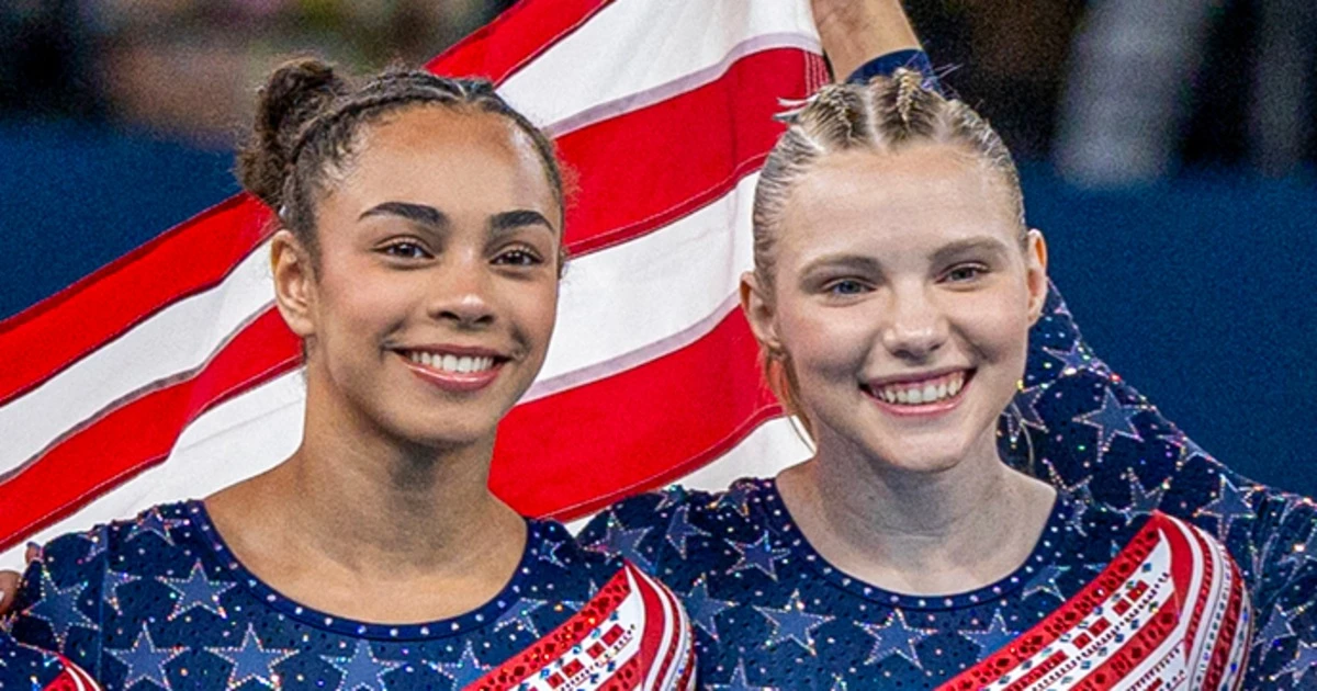 Jade Carey and Hezly Rivera revel in 'Golden Girls' victory