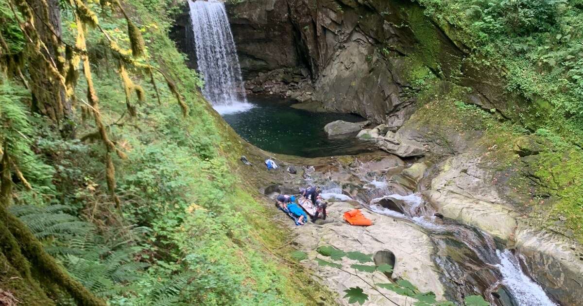 Woman survives falling and tumbling 150-feet at Washington state waterfall site