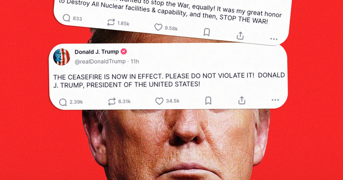 Trump navigates the most complex foreign policy crisis of his presidency, one ‘Truth’ at a time