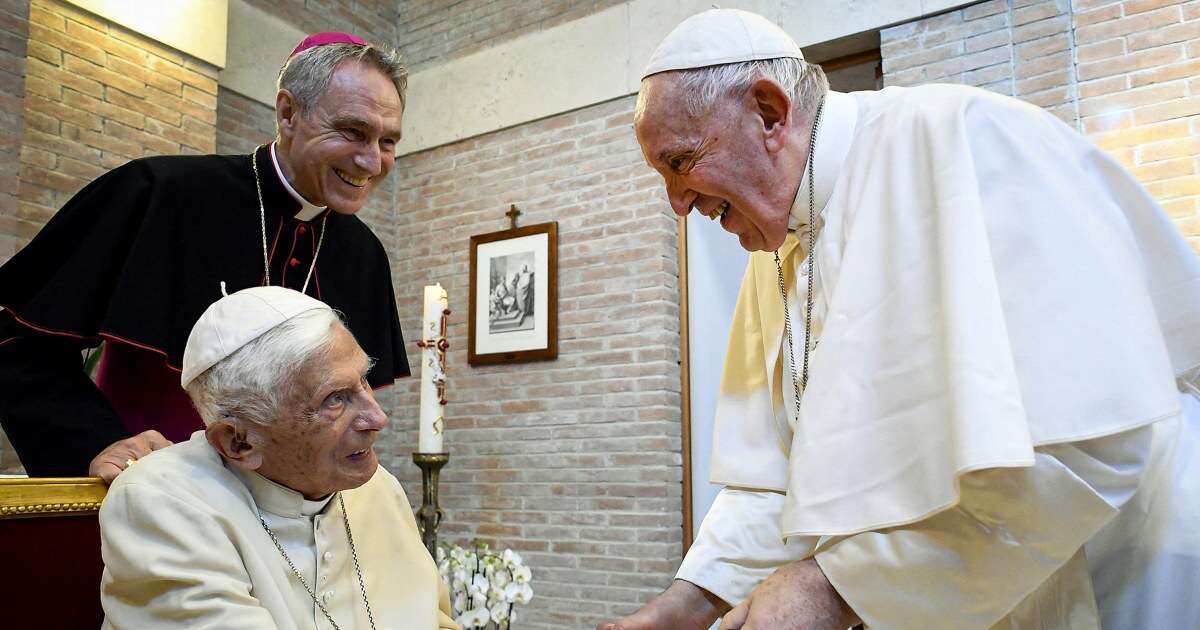 Benedict backed me up on rights for LGBTQ couples, Pope Francis says