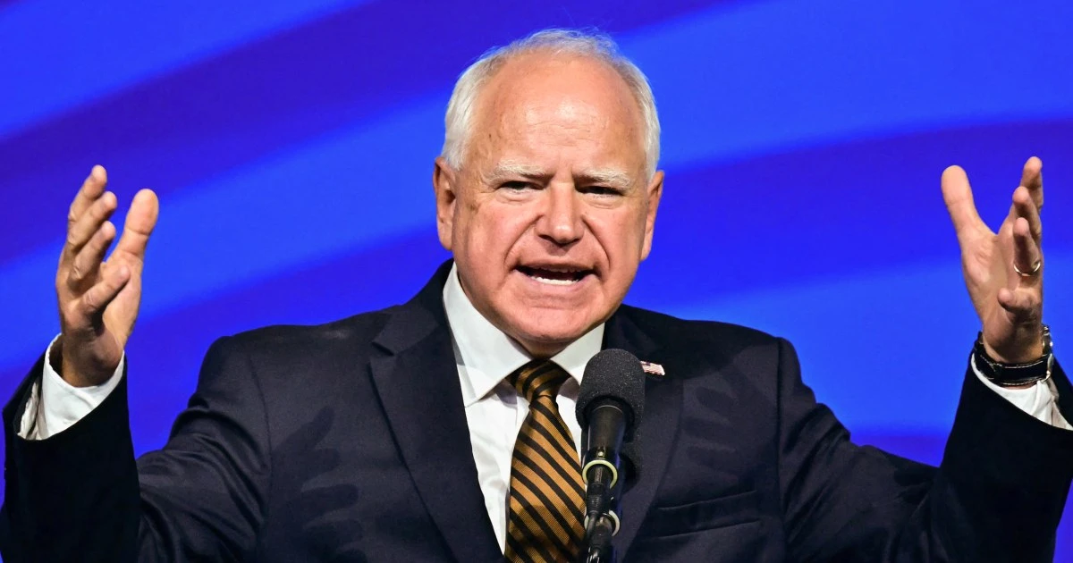Walz touts 'freedom' message and small-town roots as he accepts VP nomination