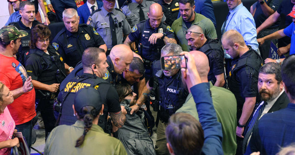 Protester who interrupted Trump rally to face charges, according to local police