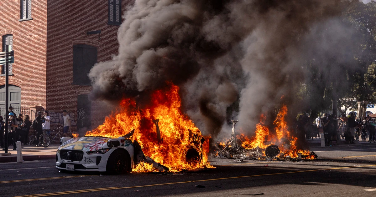 Why Waymo robotaxis became sitting ducks during the LA protests