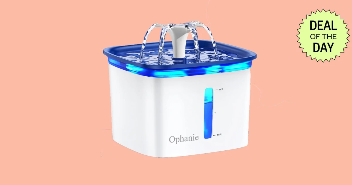 Today only! This pet fountain that’ll keep your furry friends hydrated all summer is under $17