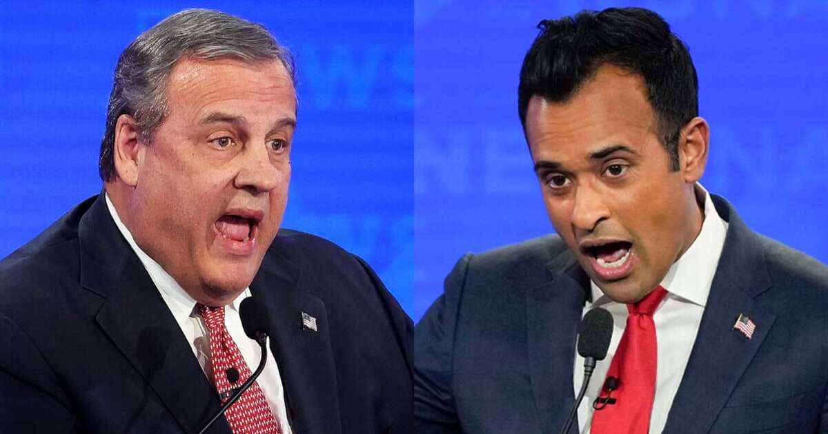 Chris Christie and Vivek Ramaswamy clash at debate, calling each other an 'obnoxious blowhard' and 'fascist'