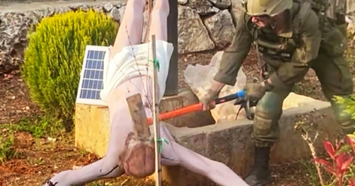 Israeli soldier seen striking Jesus statue in Lebanon, sparking condemnation