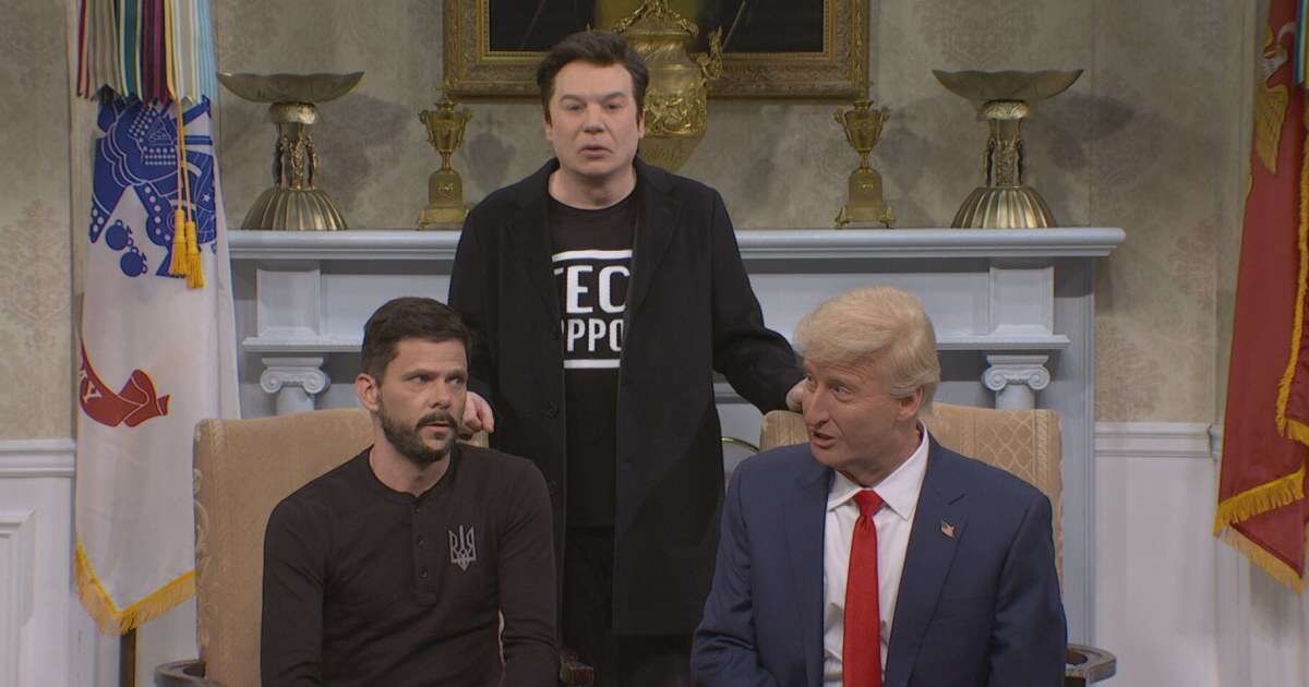 'SNL' recreates Trump-Zelenskyy clash, with appearance by Mike Myers as Musk