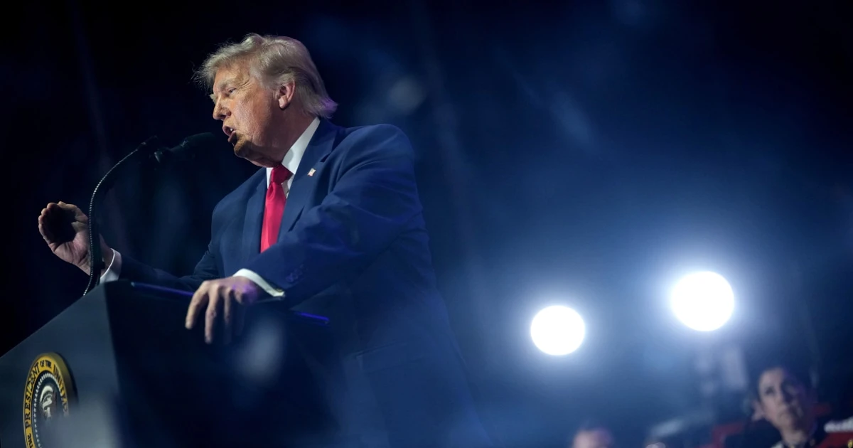 Trump kicks off the Great American State Fair after musicians pulled out 
