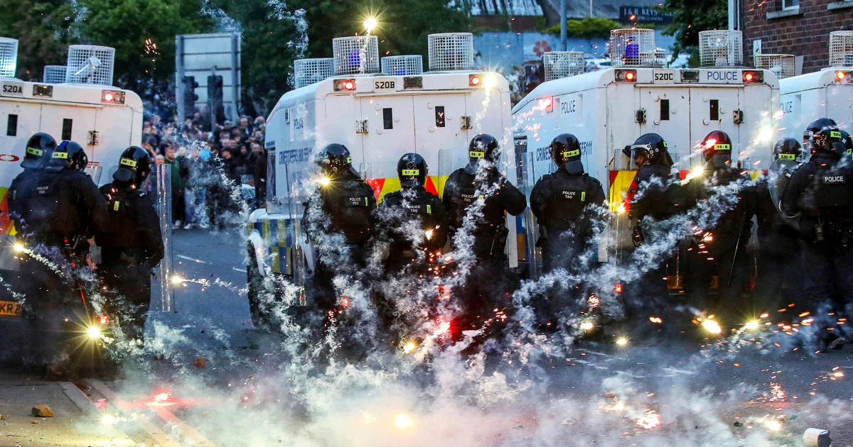 Northern Ireland town is engulfed in racist riots for a third day