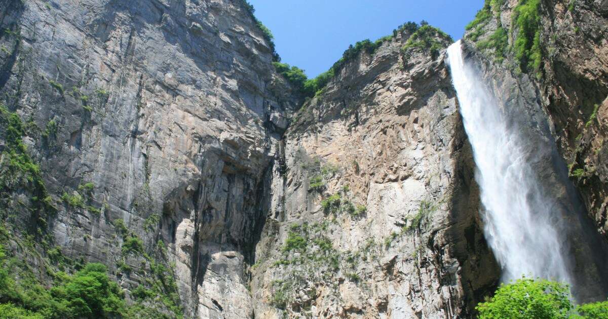 Famous waterfall in China goes viral after hiker finds pipe supplying it