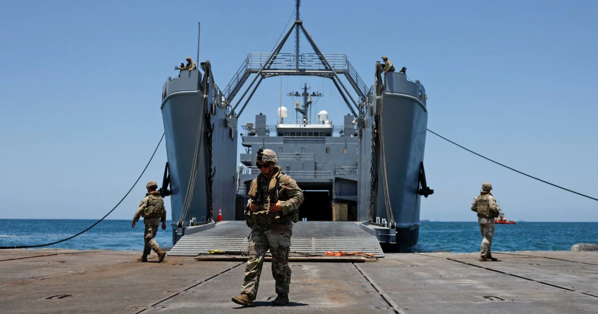 Reporters get rare glimpse of the U.S. military's troubled pier system in Gaza