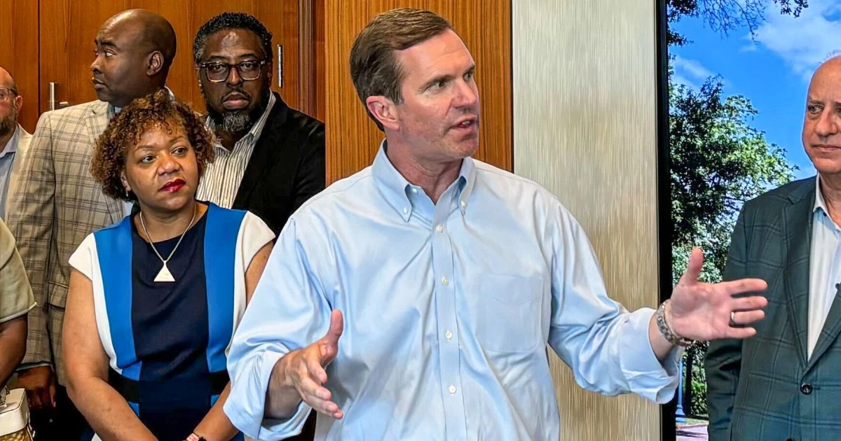 Andy Beshear, a Democratic governor in a state Trump won by 30 points, tests a 2028 message in South Carolina