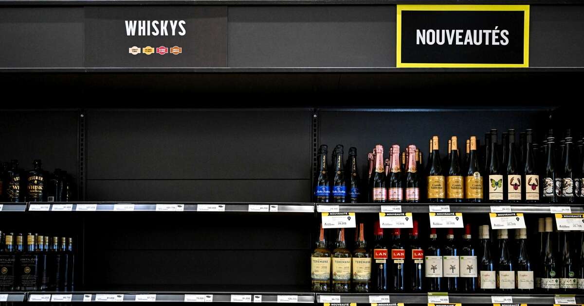 Canadian stores pull U.S. liquor from shelves as Trump’s tariffs take effect