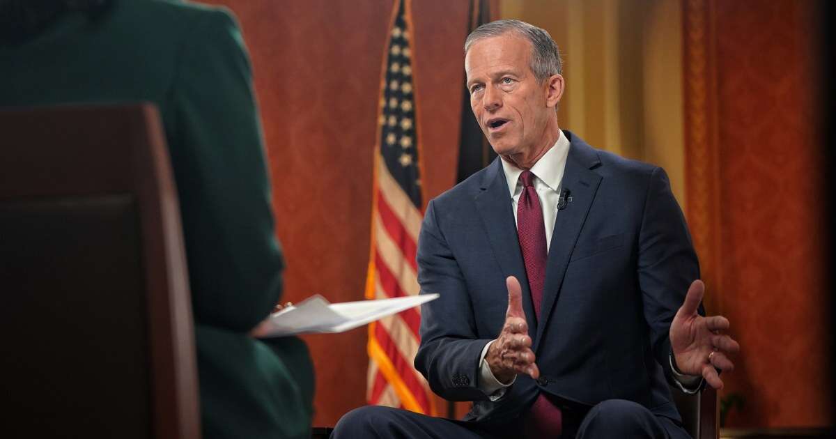 Sen. John Thune says House Speaker Mike Johnson has a 'really tough job' ahead 