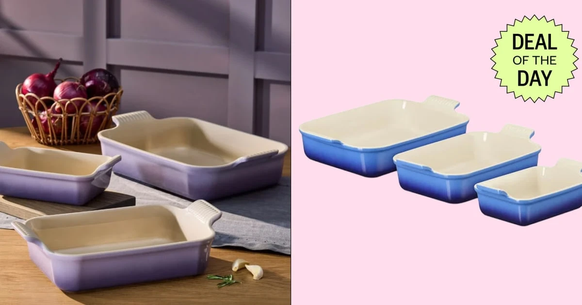 Le Creuset’s popular stoneware baking dish set is 30% off