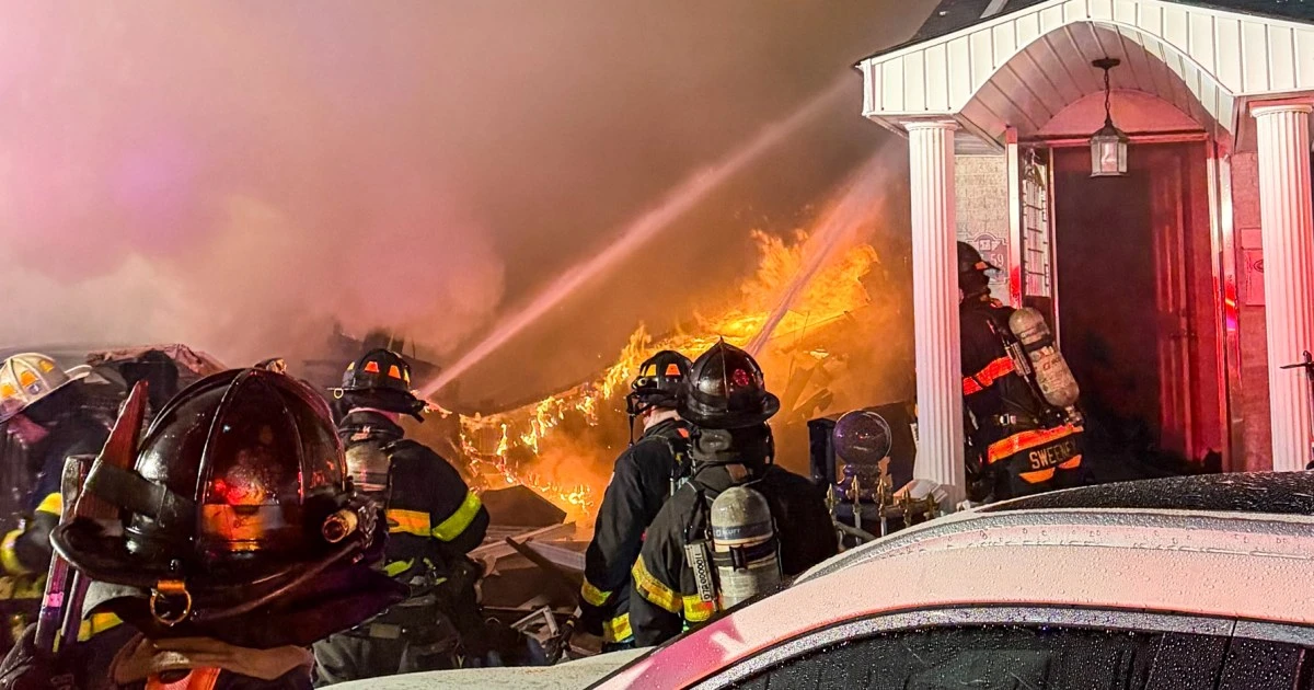 Video shows NYC officers knocked to ground by house explosion during domestic violence call
