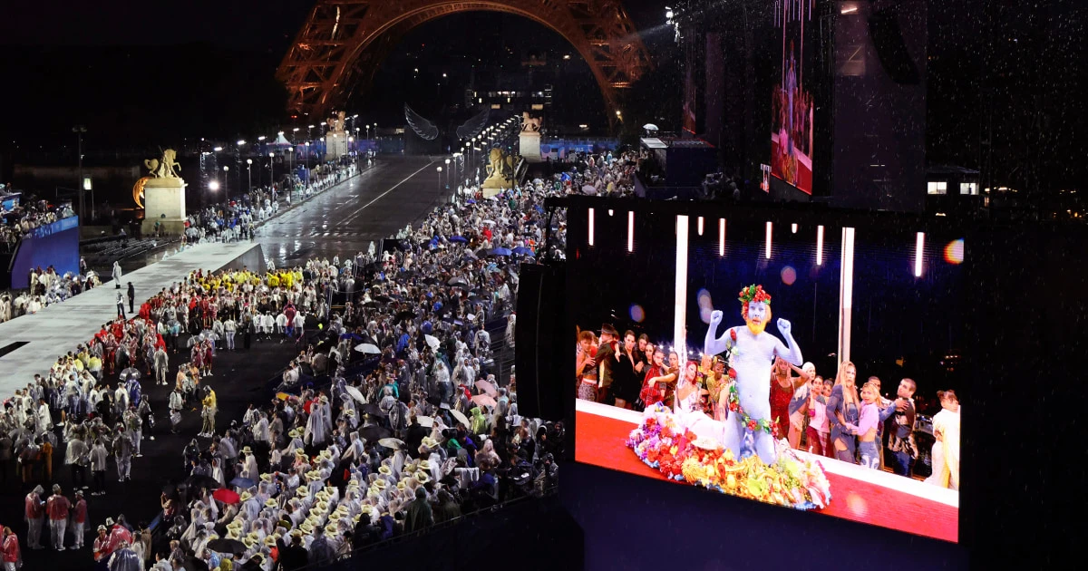French entertainer who performed as a mostly nude Greek god during opening ceremony responds to controversy 