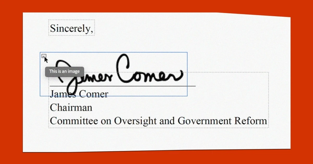 Lead investigator into Biden's use of an autopen signed letters with a digital signature