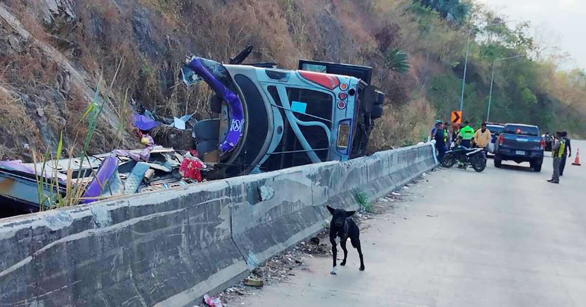 Thailand bus overturns in ditch, killing at least 18 passengers