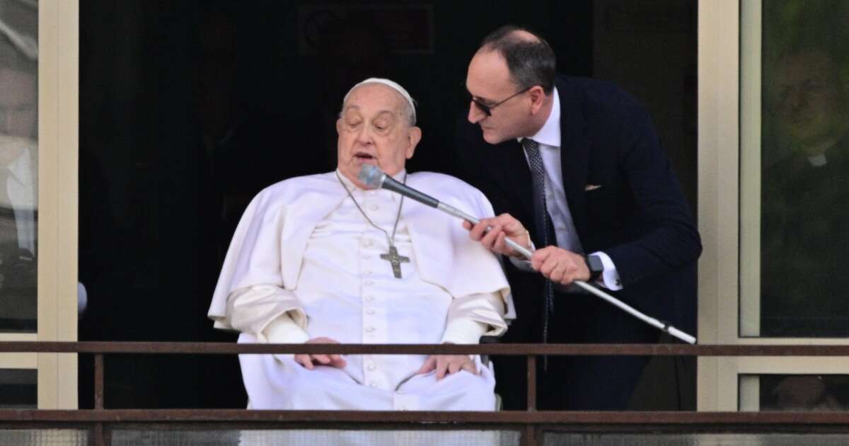 Pope Francis makes his first public appearance, and is discharged from the hospital