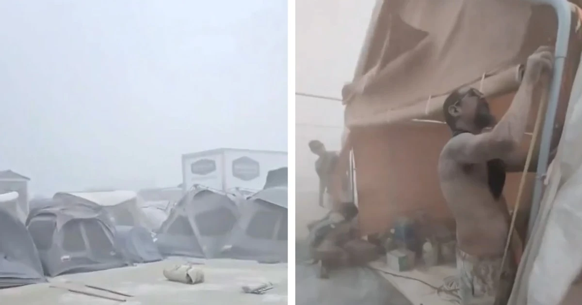 Dust storms, heat, thunder: Burning Man attendees face wild weather