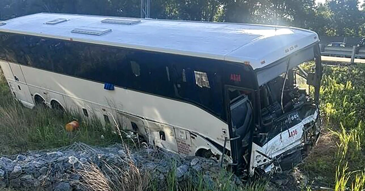 Five killed, 34 injured after bus crash into six cars in Virginia