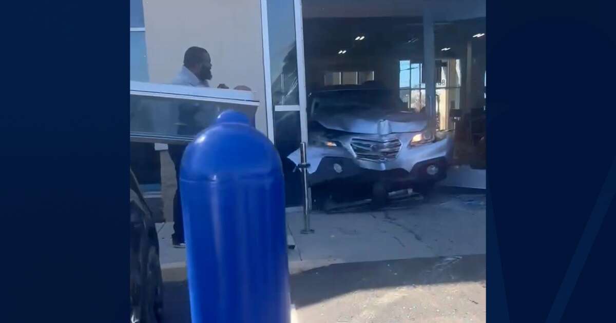 Watch: Driver rams into California CarMax store leaving 8 injured