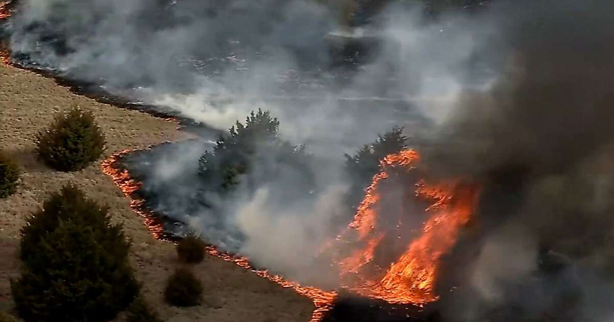 Video shows wildfires burning across Oklahoma