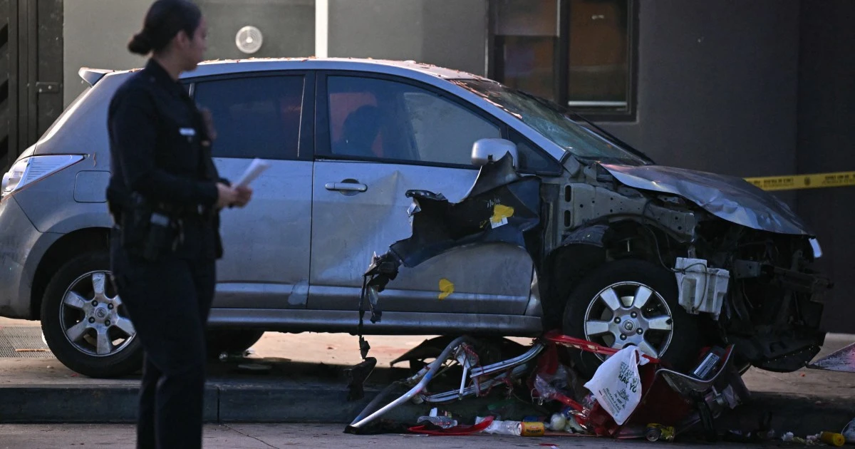 Police say driver appears to have intentionally plowed vehicle into L.A. crowd