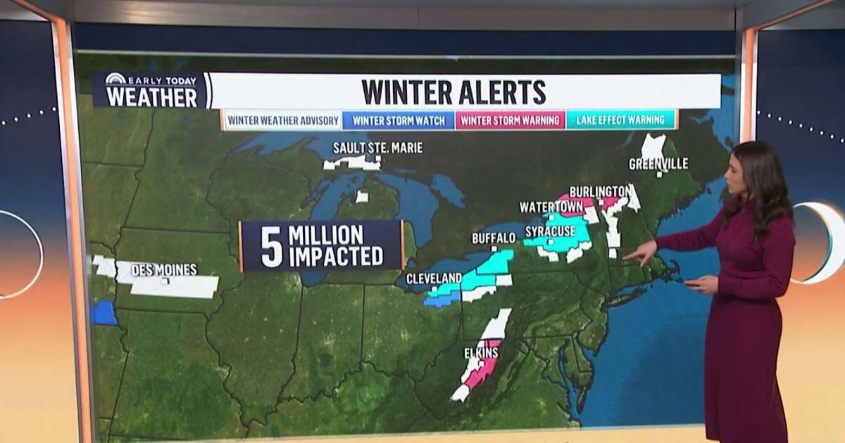 5 million impacted by winter alerts as the weather makes a frigid start to 2025