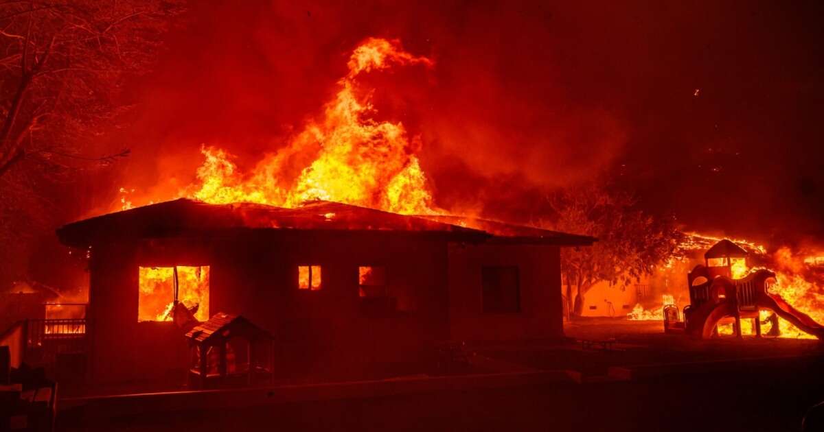 Homes ravaged by Eaton Fire in southern California as residents fight to save properties